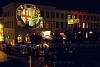 Proiezione di comunicazione e loghi degli sponsor ed effetti luce proiettati con proiettori Monster 2000 per la convention dei giovani volontari europei tenutasi a Bruxelles nel Settembre 2011
