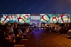 videomapping natalizio e di promozione per i saldi 2014 più proiezioni fisse e dinamiche su tutto il centro commerciale carosello