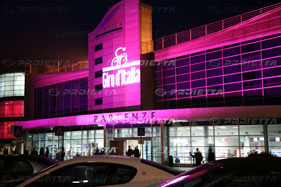 proiezioni giro d'italia aereoporto le veldigi