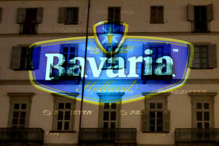 proiezione del logo bavaria