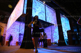 evento herbalife, scenografia di luci e di effetti speciali