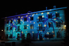 Proiezioni natalizie scenografiche realizzate a livigno, luminarie natalizie