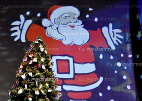 proiezione di babbo natale