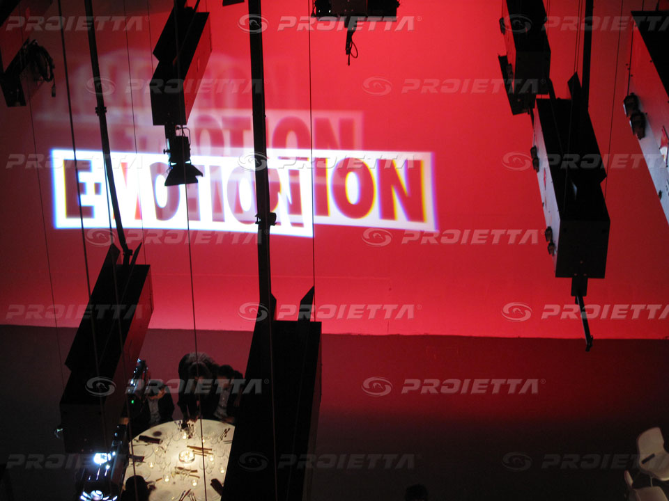 proiezione di loghi con effetto moltiplicatore