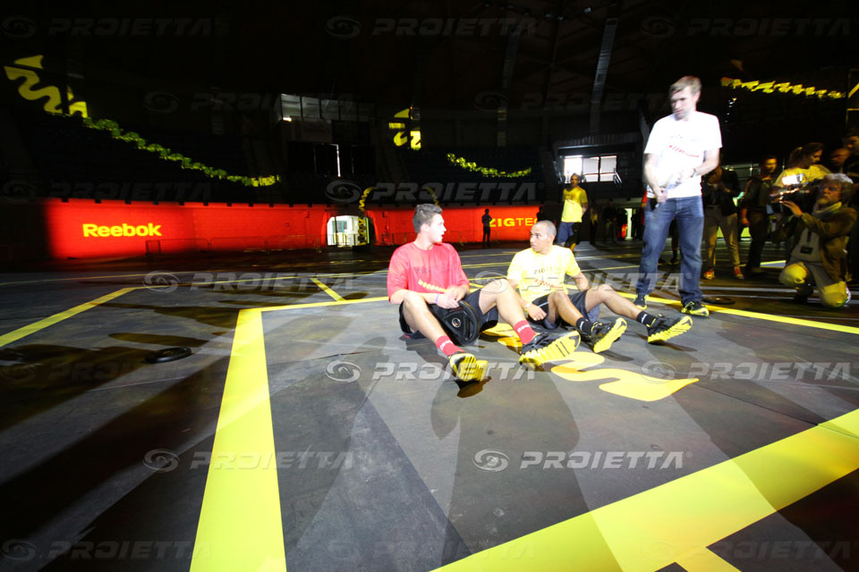 proiezione per evento reebok