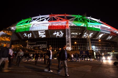 stadio olimpico evento golden gala proiezioni realizzate da proietta